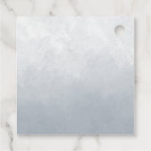 ロマンチックな海軍とブルゴーニュの花メッセージカード フェイバータグ (裏面)