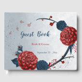ロマンチックな海軍とブルゴーニュの花 ゲストブック (正面)