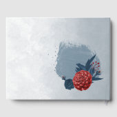 ロマンチックな海軍とブルゴーニュの花 ゲストブック (裏面)