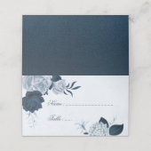 ロマンチックな海軍と埃っぽい青い花 プレイスカード (外部開封)