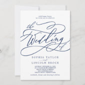 ロマンチックな海軍の書結婚道 招待状 (正面)