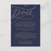 ロマンチックな海軍の書道詳細の囲いカード エンクロージャーカード (正面)