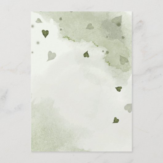 ロマンチックな海軍&ほこりっぽい青い花の緑の詳細 エンクロージャーカード (裏面)