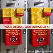 ロマンチックな消防署のロゴをパーソナライズ バスタオルセット