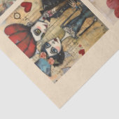 ロマンチックな混合メディア背景カップルのバレンタイン2 薄葉紙 (詳細)