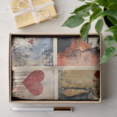 ロマンチックな混合メディア背景カップルのバレンタイン2 薄葉紙 (ギフト)