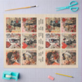 ロマンチックな混合メディア背景カップルのバレンタイン3 薄葉紙 (クラフト)