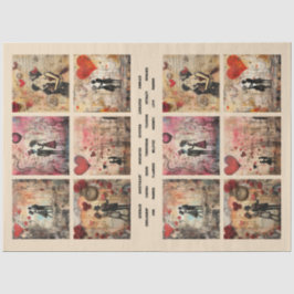 ロマンチックな混合メディア背景カップルのバレンタイン4 薄葉紙