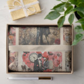 ロマンチックな混合メディア背景カップルのバレンタイン5 薄葉紙 (ギフト)