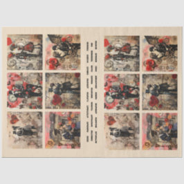 ロマンチックな混合メディア背景カップルのバレンタイン5 薄葉紙