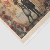 ロマンチックな混合メディア背景カップルのバレンタイン 薄葉紙 (詳細)