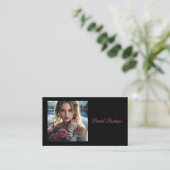 ロマンチックな湖のそばに美しい花嫁 名刺 (スタンド正面)