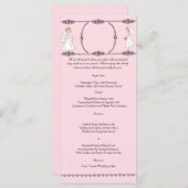 ロマンチックな漫画の花嫁結婚のメニュー メニュー (正面/裏面)