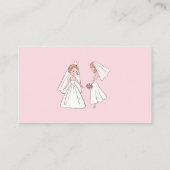 ロマンチックな漫画の花嫁結婚の座席表 プレイスカード (裏面)