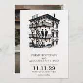 ロマンチックな火災避難所 セーブザデート (正面/裏面)