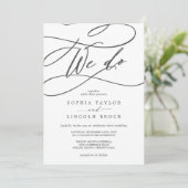 ロマンチックな灰色の書道 | Flowish We Do 結婚's 招待状 (スタンド正面)