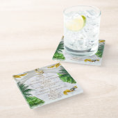 ロマンチックな熱帯コースター ガラスコースター (アングル)