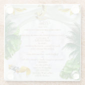 ロマンチックな熱帯コースター ガラスコースター (裏面)