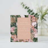 ロマンチックな熱帯フローラソフトピンクグリーン桃 (スタンド正面)