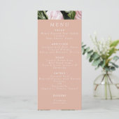 ロマンチックな熱帯フローラソフトピンクグリーン桃 メニュー (スタンド正面)