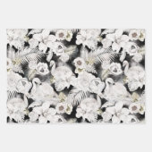 ロマンチックな熱帯フローラ包装紙シート ラッピングペーパーシート (正面2)