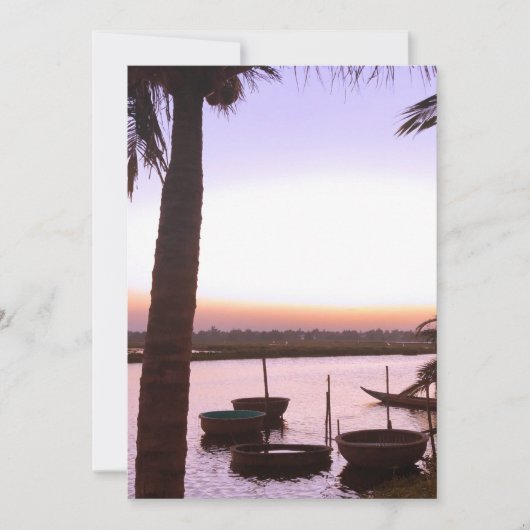 ロマンチックな熱帯景観ケース – メイトiPhoneケース サンキューカード (正面)