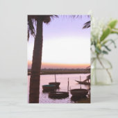 ロマンチックな熱帯景観ケース – メイトiPhoneケース サンキューカード (スタンド正面)