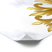 ロマンチックな熱帯結婚式の引き出物 ポスター (角)