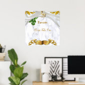 ロマンチックな熱帯結婚式の引き出物 ポスター (ホームオフィス)