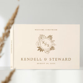 ロマンチックな熱帯結婚緑 ゲストブック