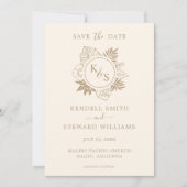 ロマンチックな熱帯結婚緑 セーブザデート (正面)