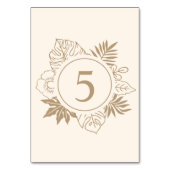 ロマンチックな熱帯結婚緑 テーブルナンバー (正面)