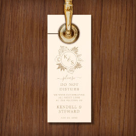 ロマンチックな熱帯結婚緑 ドアノブサイン