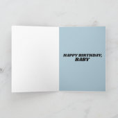 ロマンチックな熱帯誕生日グリーティングカード カード (内部)