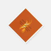 ロマンチックな燃え結婚る炎のカクテル スタンダードカクテルナプキン (角)