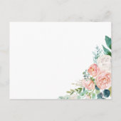 ロマンチックな牡丹ありがとう披露宴カード ポストカード (裏面)