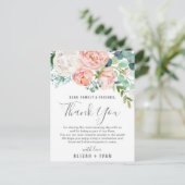 ロマンチックな牡丹ありがとう披露宴カード ポストカード (スタンド正面)