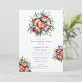 ロマンチックな牡丹とチューリップブリデスメイドランチョン 招待状 (スタンド正面)