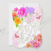 ロマンチックな牡丹の庭ホワイトマ最高のマ 招待状 (正面)