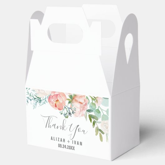 ロマンチックな牡丹の花ありがとう結婚。 フェイバーボックス (オープン)