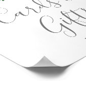 ロマンチックな牡丹の花のカード&ギフトサイン ポスター (角)