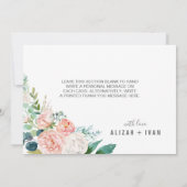 ロマンチックな牡丹の花サンキューカード サンキューカード (裏面)