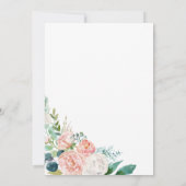 ロマンチックな牡丹の花デイトカードを保存 セーブザデート (裏面)