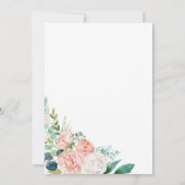 ロマンチックな牡丹の花リハーサルディナー 招待状 (裏面)