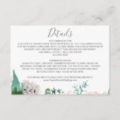 ロマンチックな牡丹の花結婚の詳細カード エンクロージャーカード (正面)