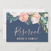 ロマンチックな牡丹の花 |青い予約済み記号 (正面)