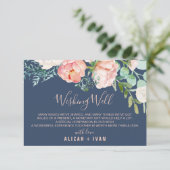 ロマンチックな牡丹の花 | Blue結婚's Wishing Well エンクロージャーカード (スタンド正面)