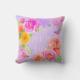 ロマンチックな牡丹ガーデンパープルマ最高のマム クッション
