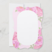 ロマンチックな牡丹ガーデンピンク最高のママ 招待状 (裏面)