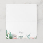 ロマンチックな牡丹ビュッフェフードラベルカード プレイスカード (外部開封)